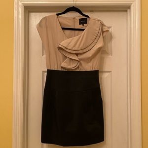 Black & Beige Mini Dress